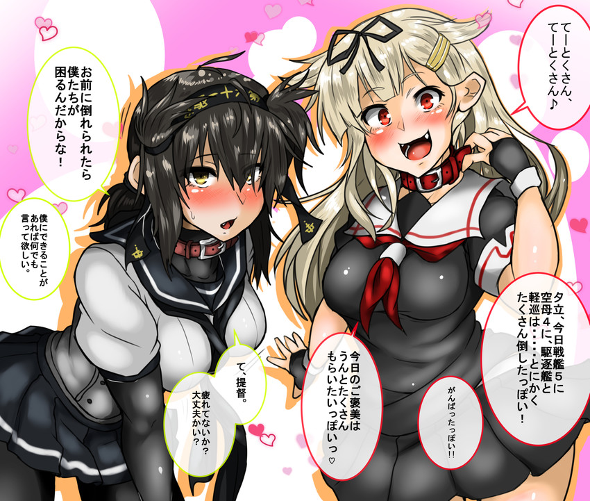 yuudachi, yuudachi kai ni, and hatsuzuki (kantai collection) drawn by konoshige_(ryuun)