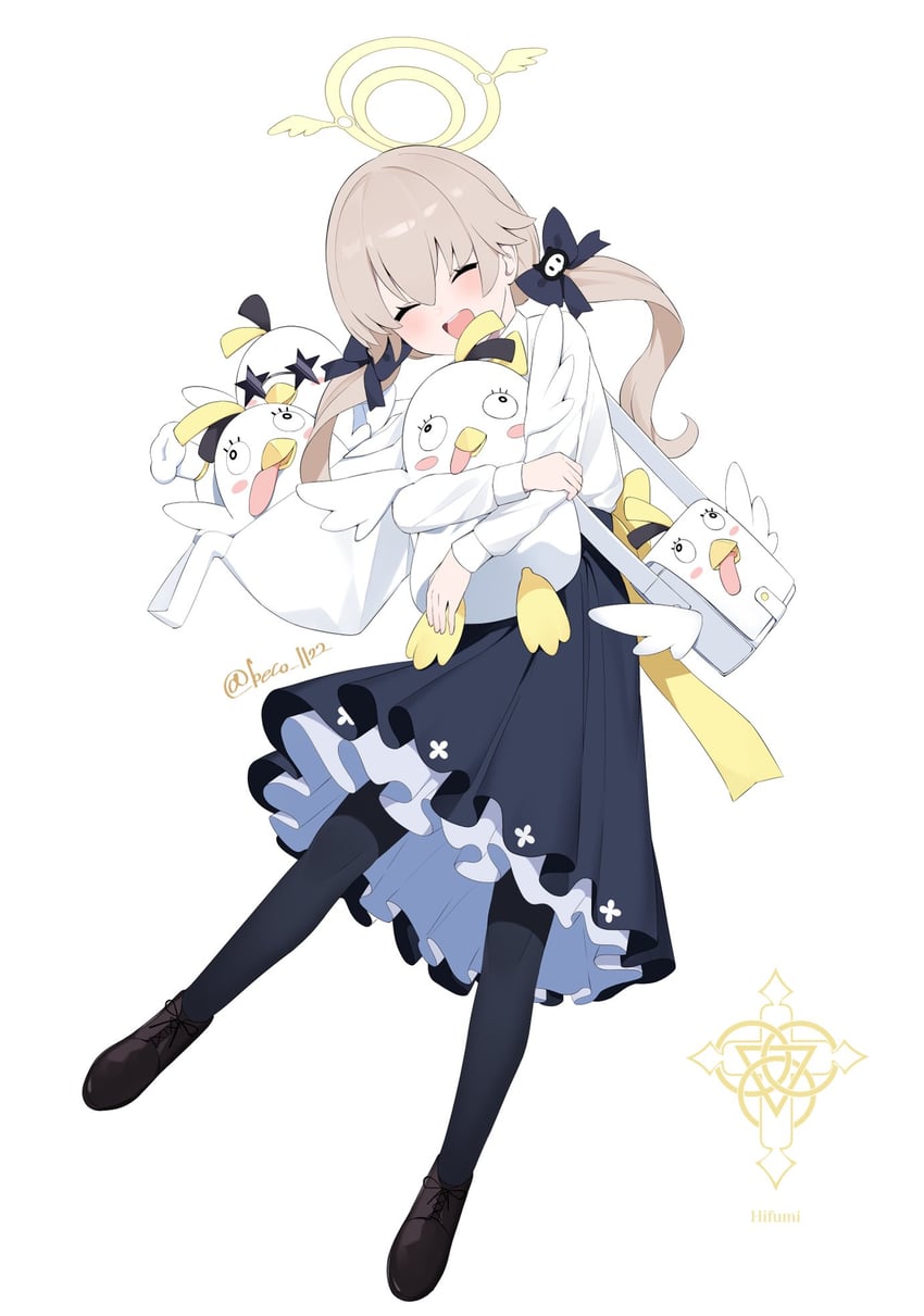 hifumi and peroro (blue archive) drawn by beko_(beco_1122)