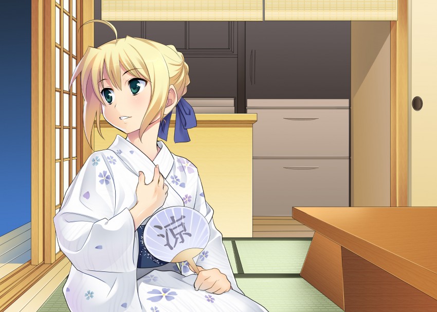 artoria pendragon and saber (fate and 1 more) drawn by azu