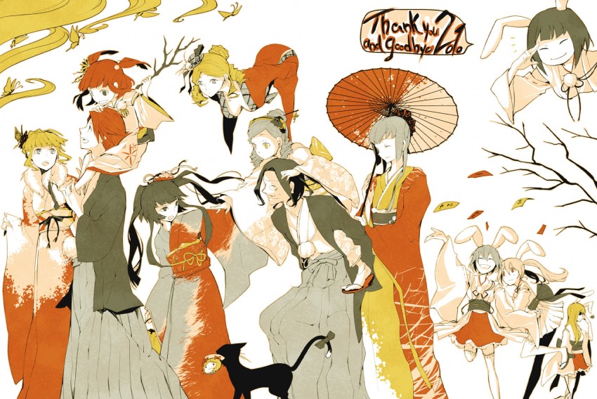 beatrice, ushiromiya battler, ushiromiya ange, frederica bernkastel, furudo erika, and 9 more (umineko no naku koro ni) drawn by harukawa_sango