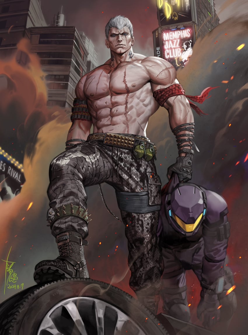 bryan fury (tekken and 1 more) drawn by yi_lee