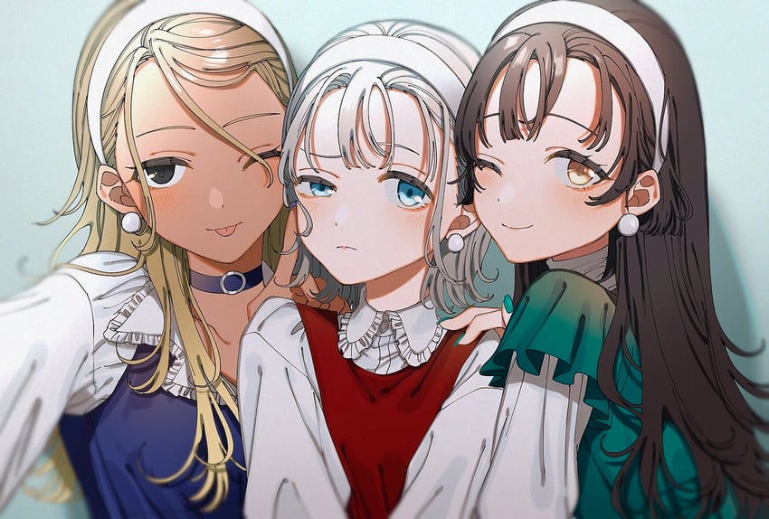 mayuzumi fuyuko, serizawa asahi, and izumi mei (idolmaster and 1 more) drawn by iwawa