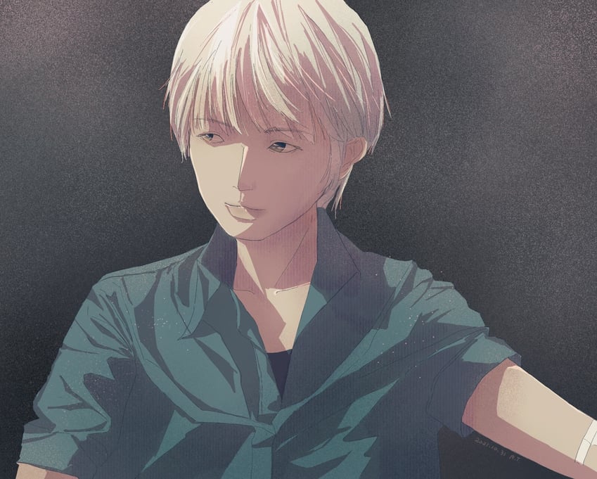 akagi shigeru (fukumoto mahjong and 1 more) drawn by gensou_getsumen_rt