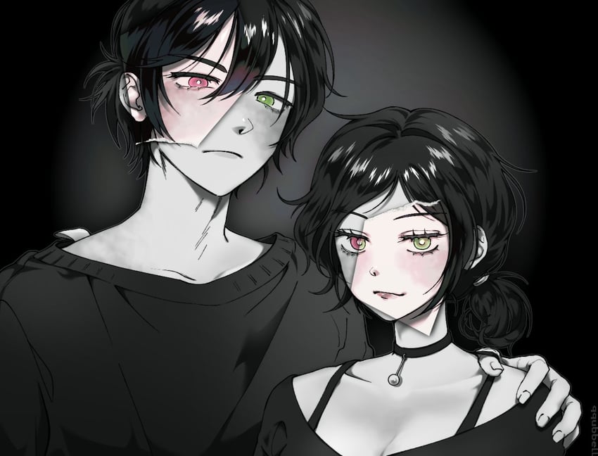 ashley graves and andrew graves (the coffin of andy and leyley) drawn by qqubbell