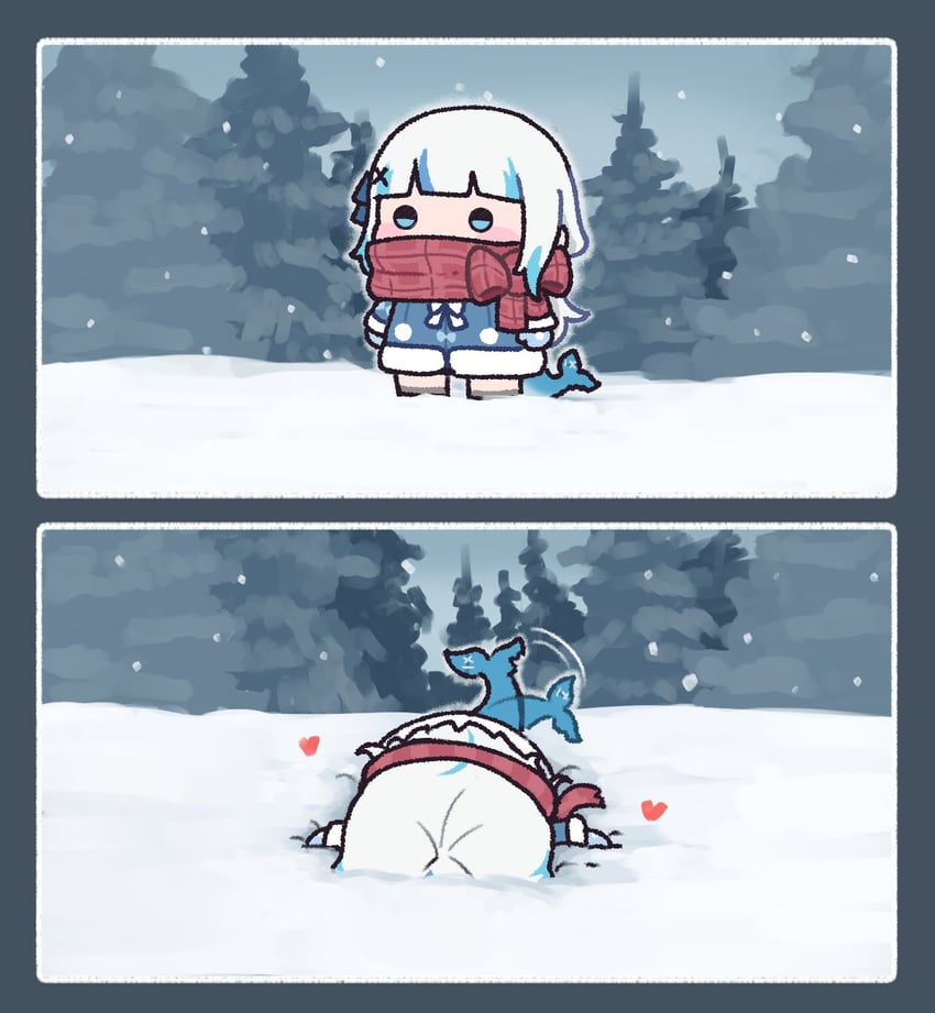 gawr gura (hololive and 1 more) drawn by lienliensn