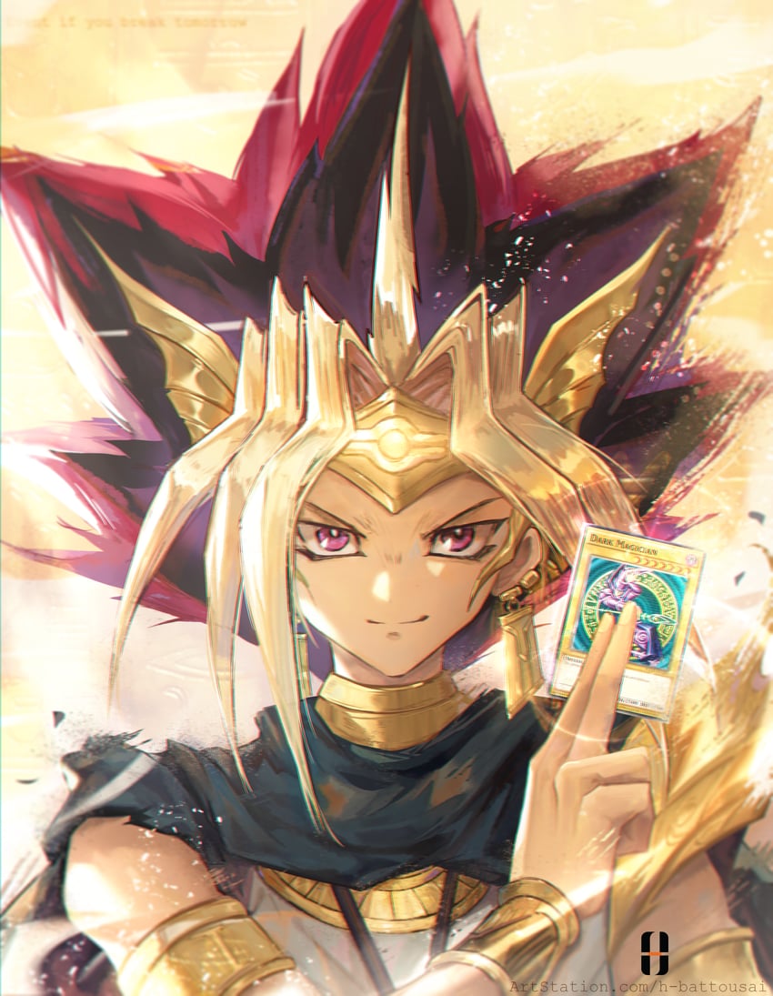 dark magician, atem, and takahashi kazuki (yu-gi-oh! and 1 more) drawn by hitokiri_battousai