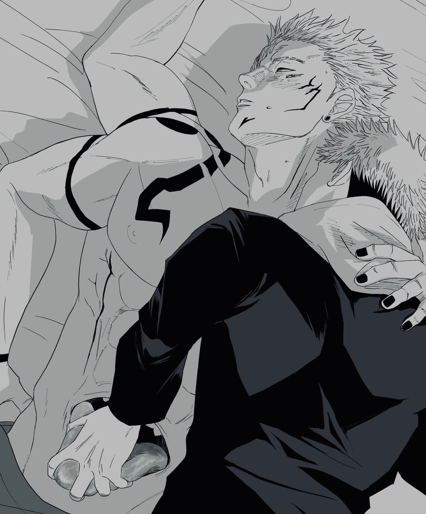 itadori yuuji and ryoumen sukuna (jujutsu kaisen) drawn by uonburu