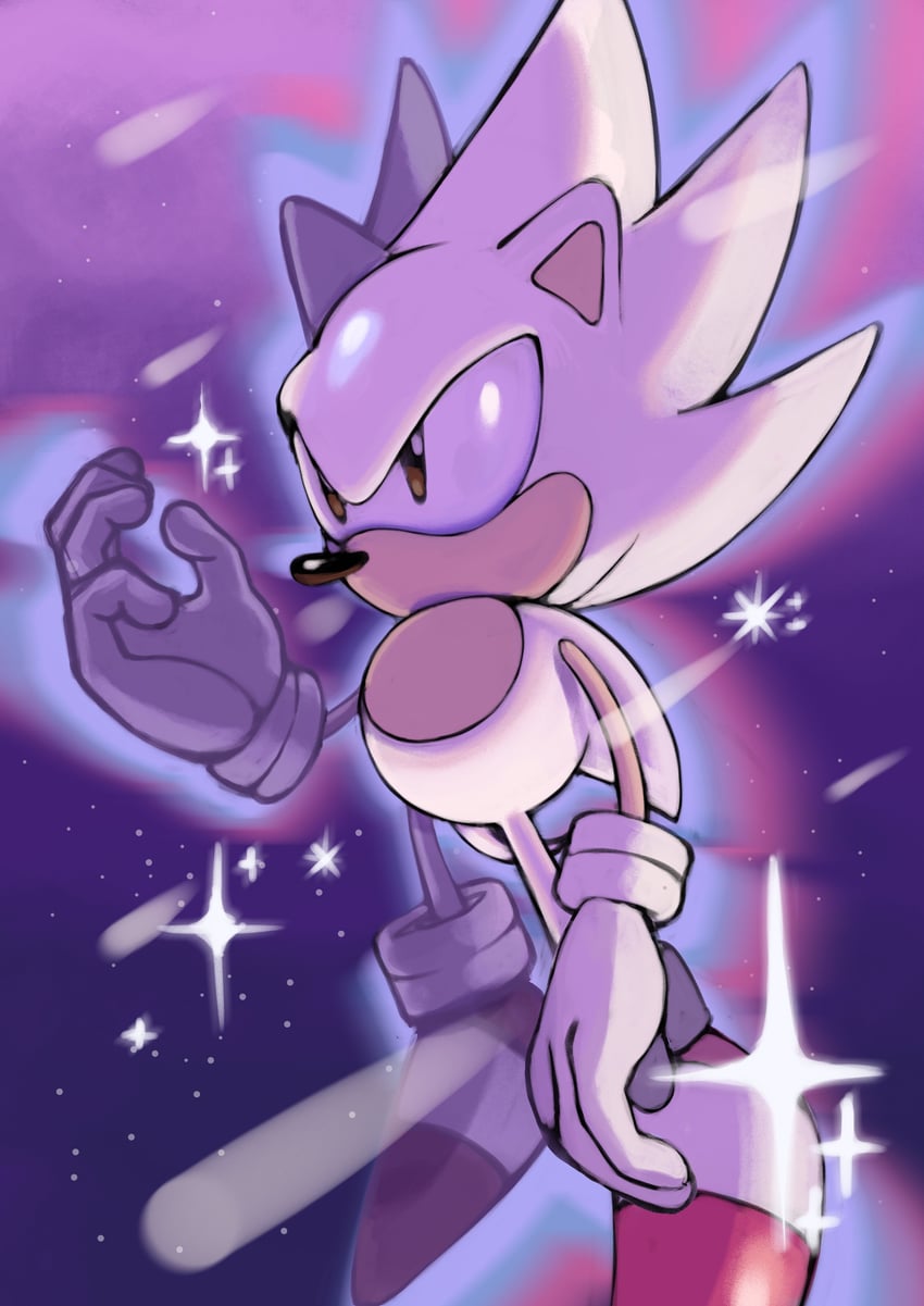 sonic the hedgehog and hyper sonic (sonic and 1 more) drawn by kopikup