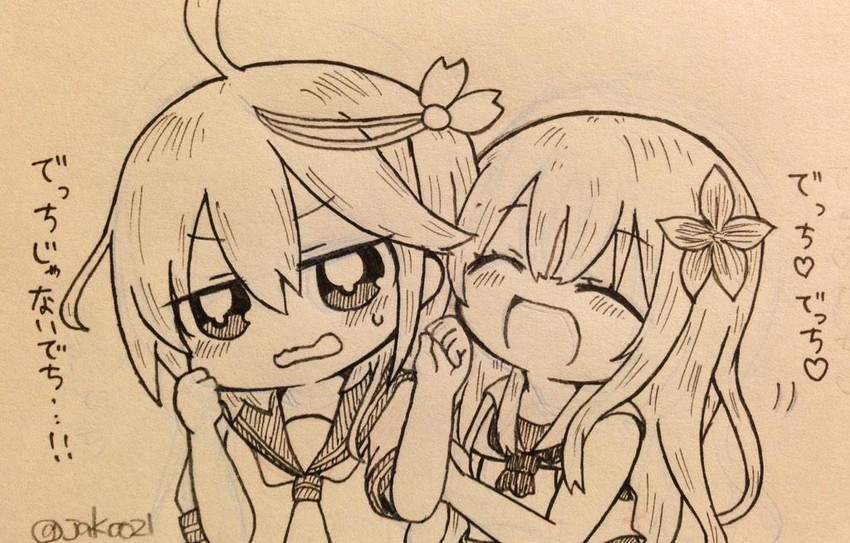 ro-500 and i-58 (kantai collection) drawn by jako_(jakoo21)