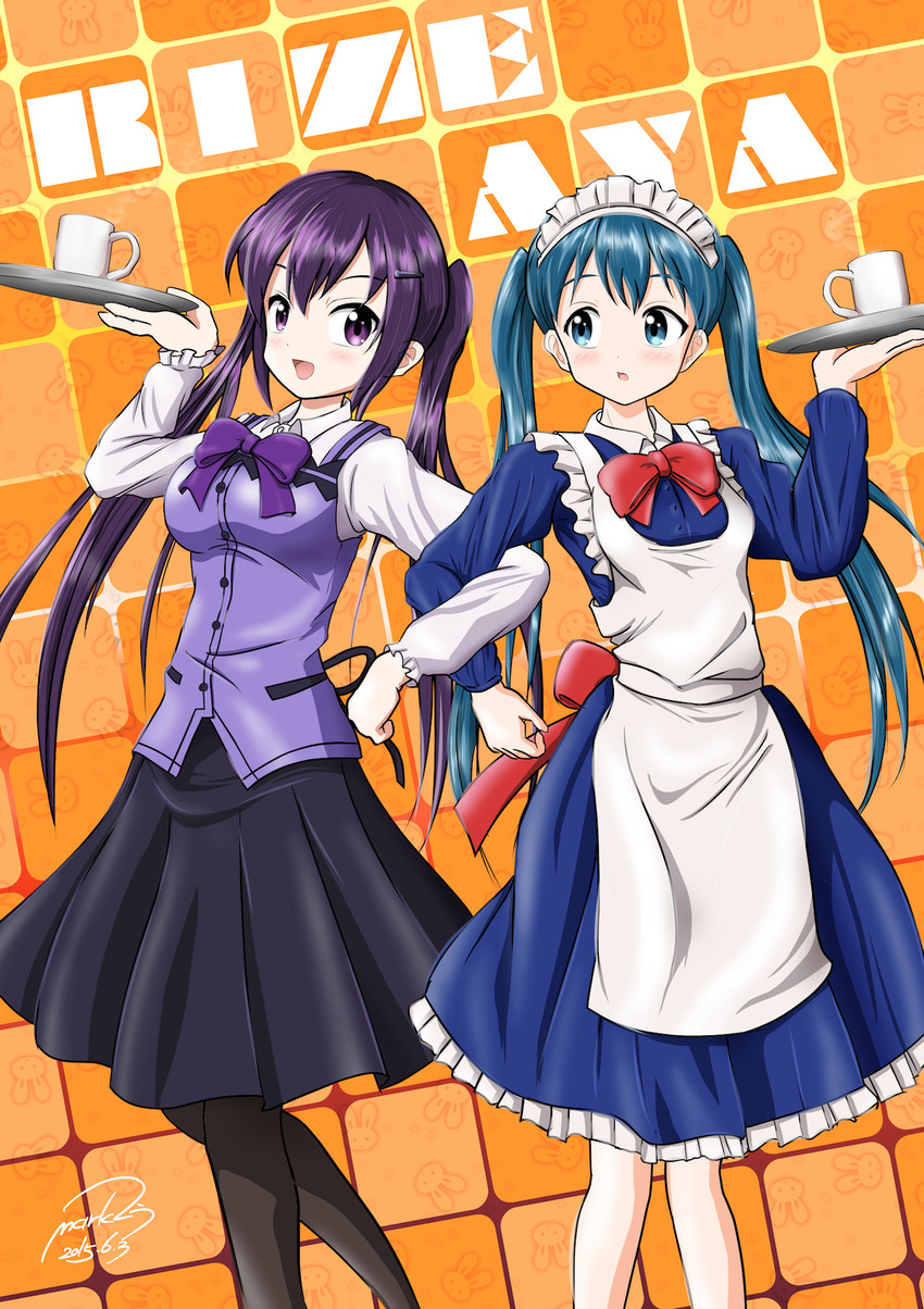 tedeza rize, komichi aya, and taneda risa (gochuumon wa usagi desu ka? and 1 more) drawn by mark2u
