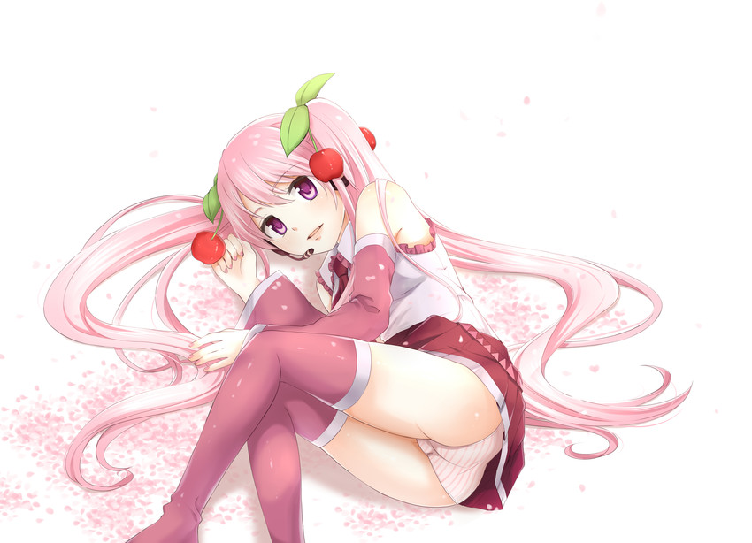 hatsune miku and sakura miku (vocaloid) drawn by garoro69