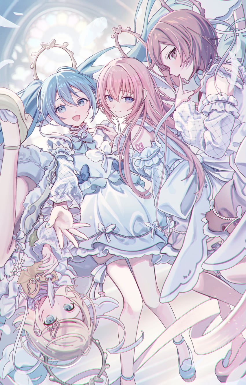 hatsune miku, kagamine rin, megurine luka, and meiko (vocaloid and 1 more) drawn by vs0mr