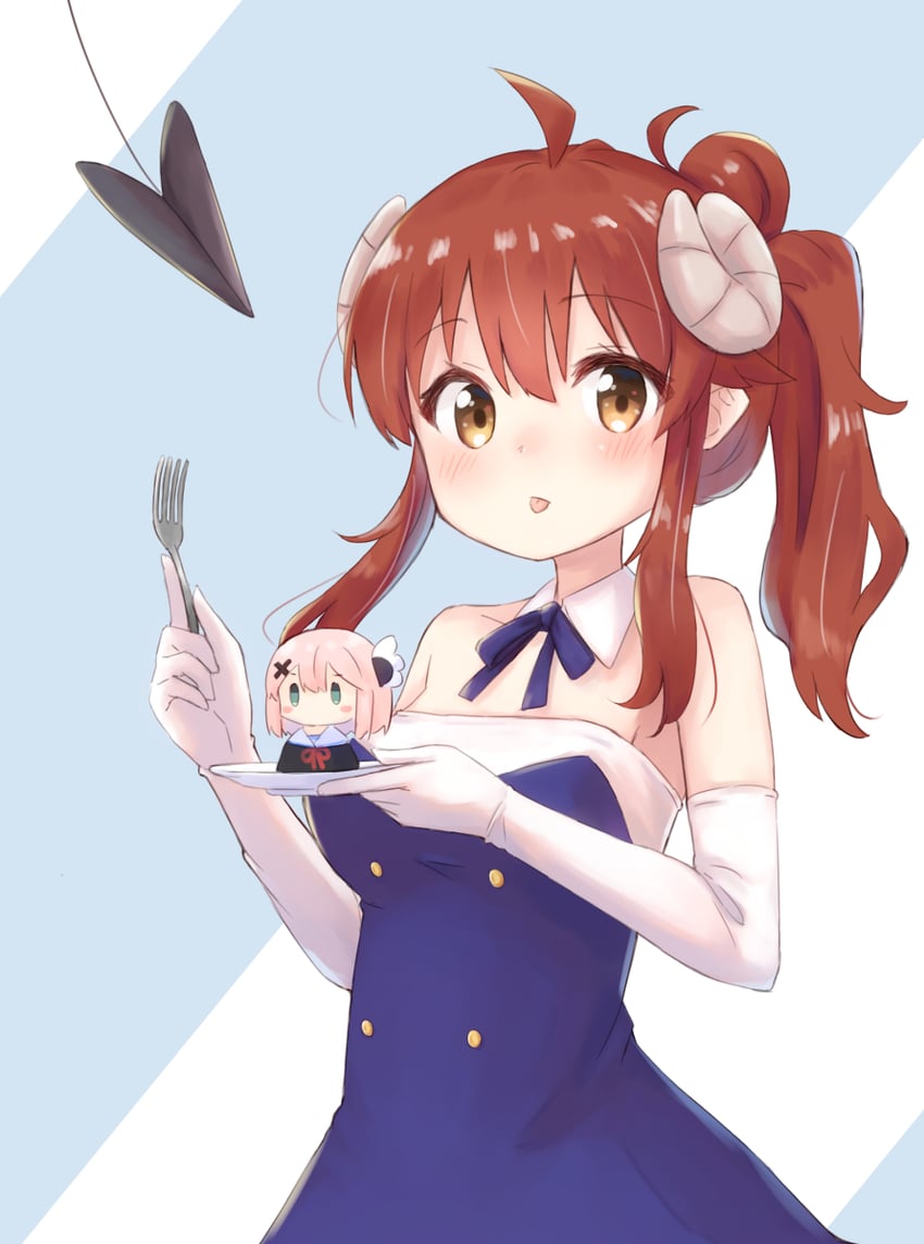 yoshida yuuko and chiyoda momo (machikado mazoku) drawn by kuramoto_takato