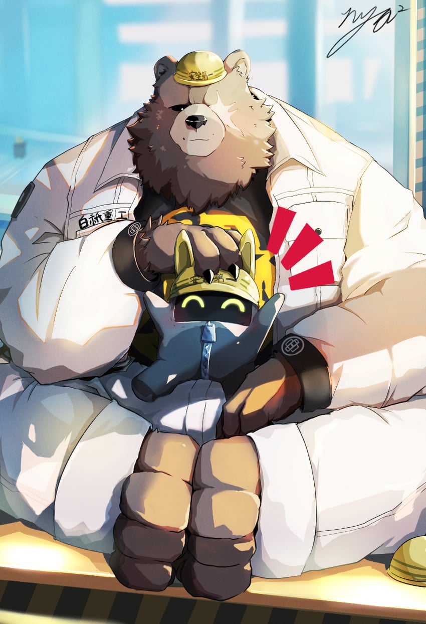 ben bigger and safety (zenless zone zero) drawn by k.t_(kt0414143919)