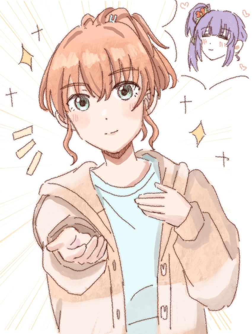 hinoshita kaho and otomune kozue (love live! and 1 more) drawn by moyang