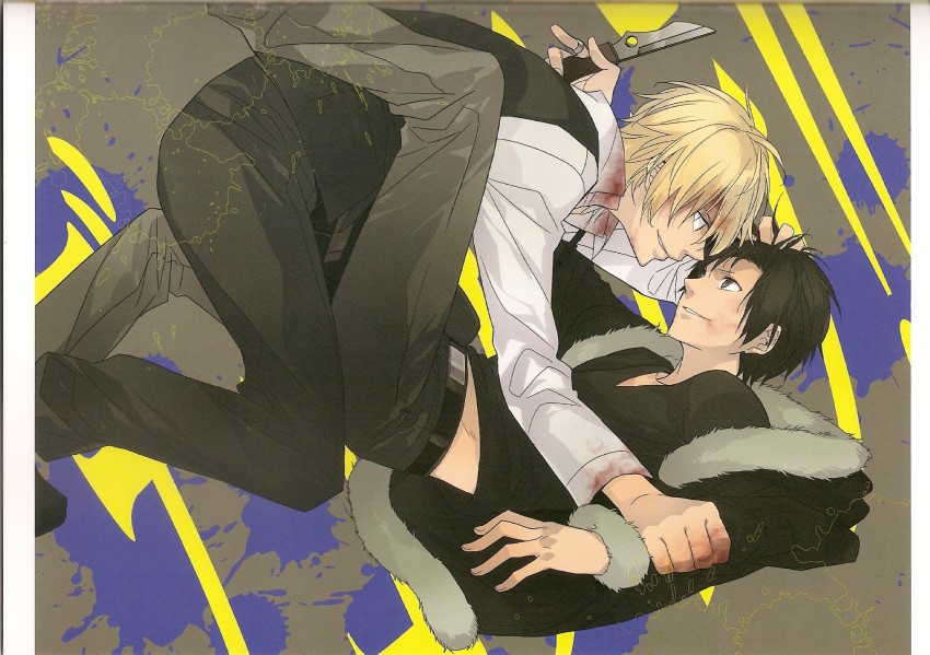 orihara izaya and heiwajima shizuo (durarara!!) drawn by xia_(ryugo)