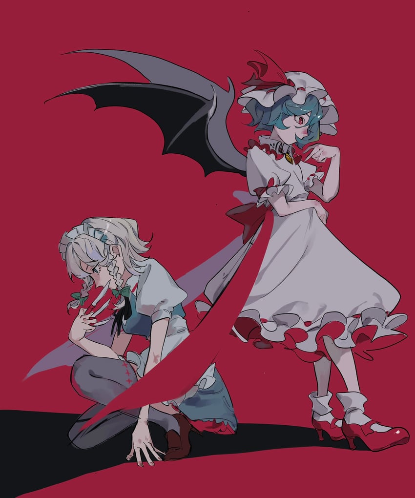 remilia scarlet and izayoi sakuya (touhou) drawn by dee_(tannsumi)