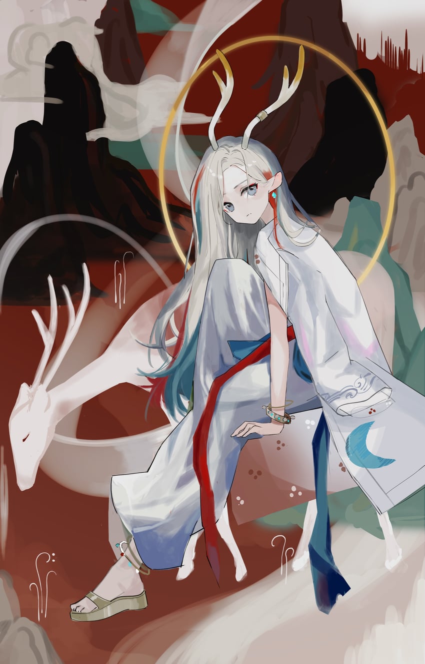 nine-colored deer (arknights and 1 more) drawn by enne_kl