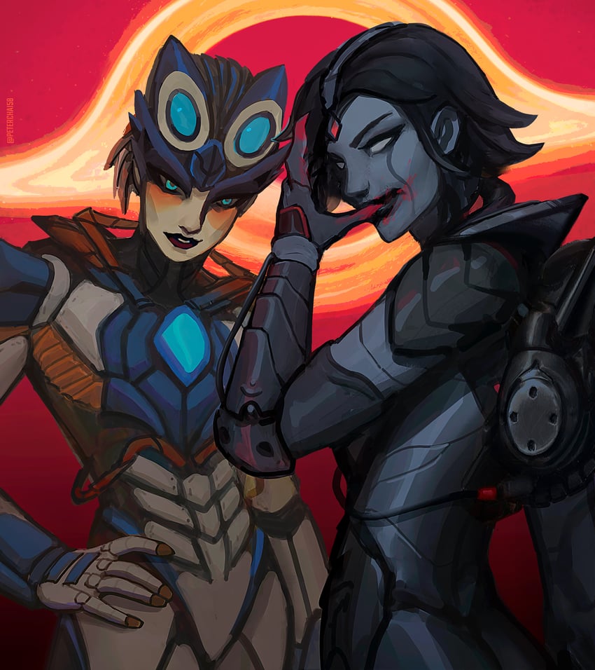 horizon, dark matter horizon, and biotic luminary horizon (apex legends) drawn by peter_chai