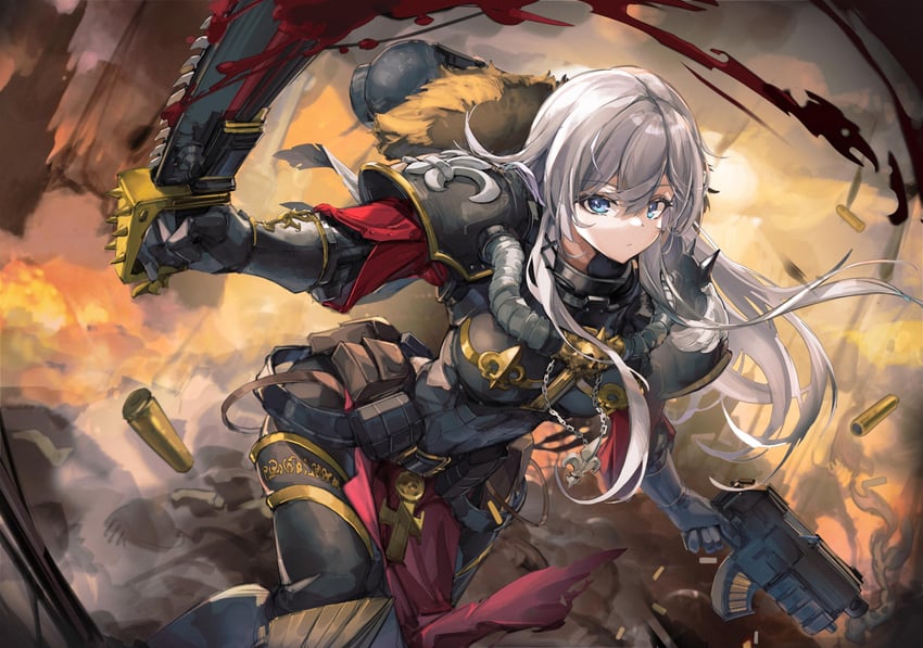 adepta sororitas (original and 1 more) drawn by xun_li_eins