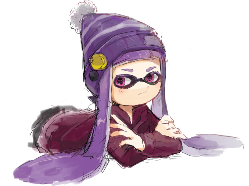 inkling player character and inkling girl (splatoon and 1 more) drawn by myuu1995