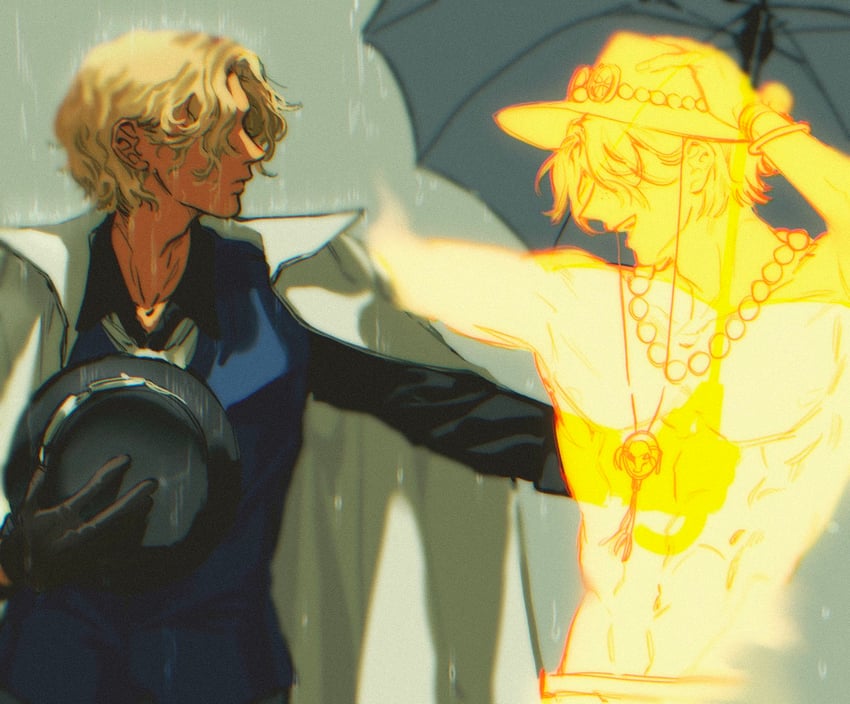 portgas d. ace and sabo (one piece) drawn by leaff00