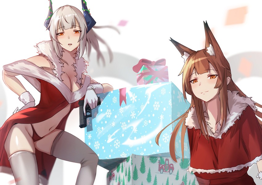 franka and liskarm (arknights) drawn by krirk