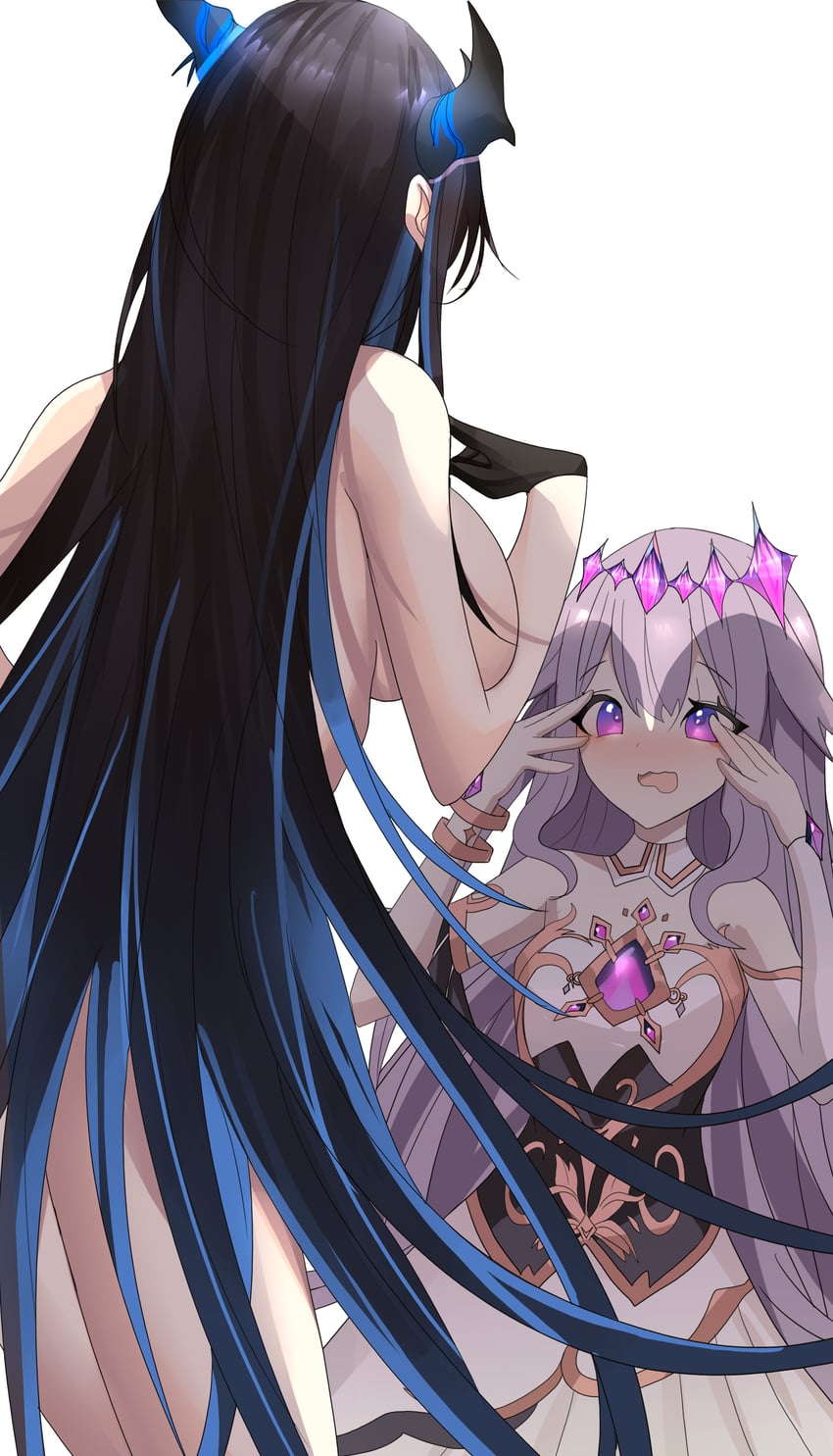 nerissa ravencroft and koseki bijou (hololive and 1 more) drawn by weyas_kayur