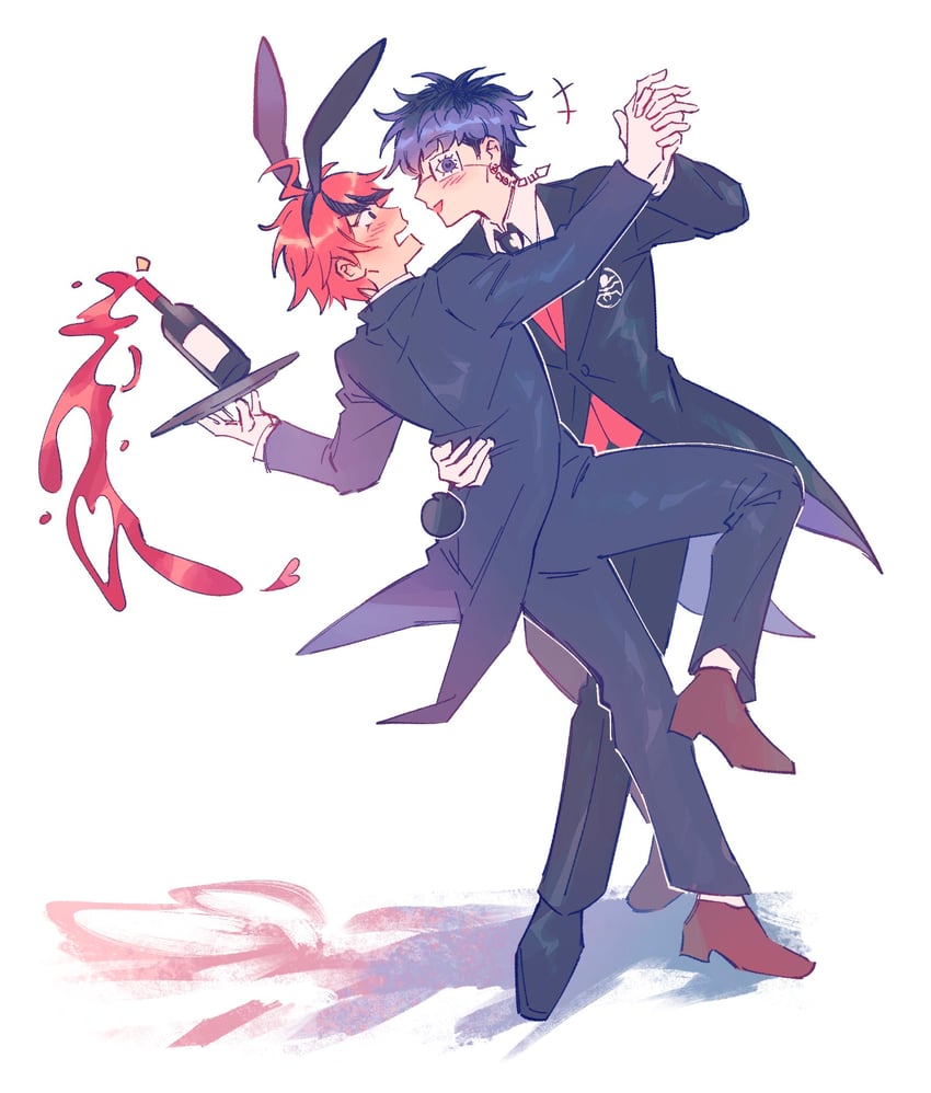 sumino takumi and omokage yugamu (the hundred line -last defense academy-) drawn by eggslads