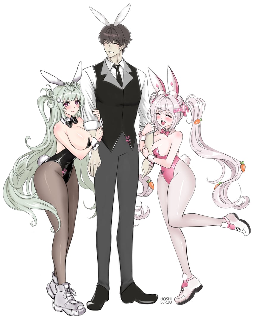 commander, alice, and soda (goddess of victory: nikke) drawn by hoshiberuu
