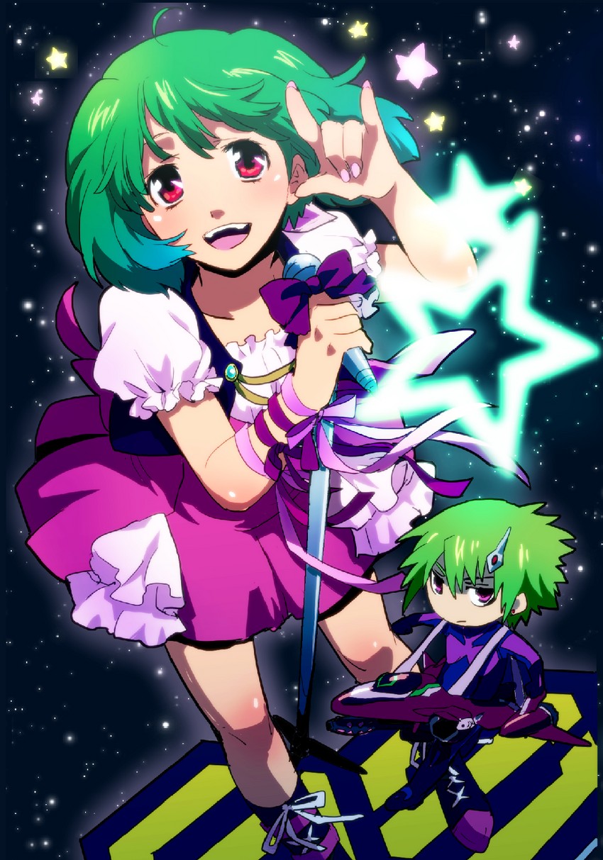 ranka lee and brera sterne (macross and 2 more) drawn by cero_(cerocero)