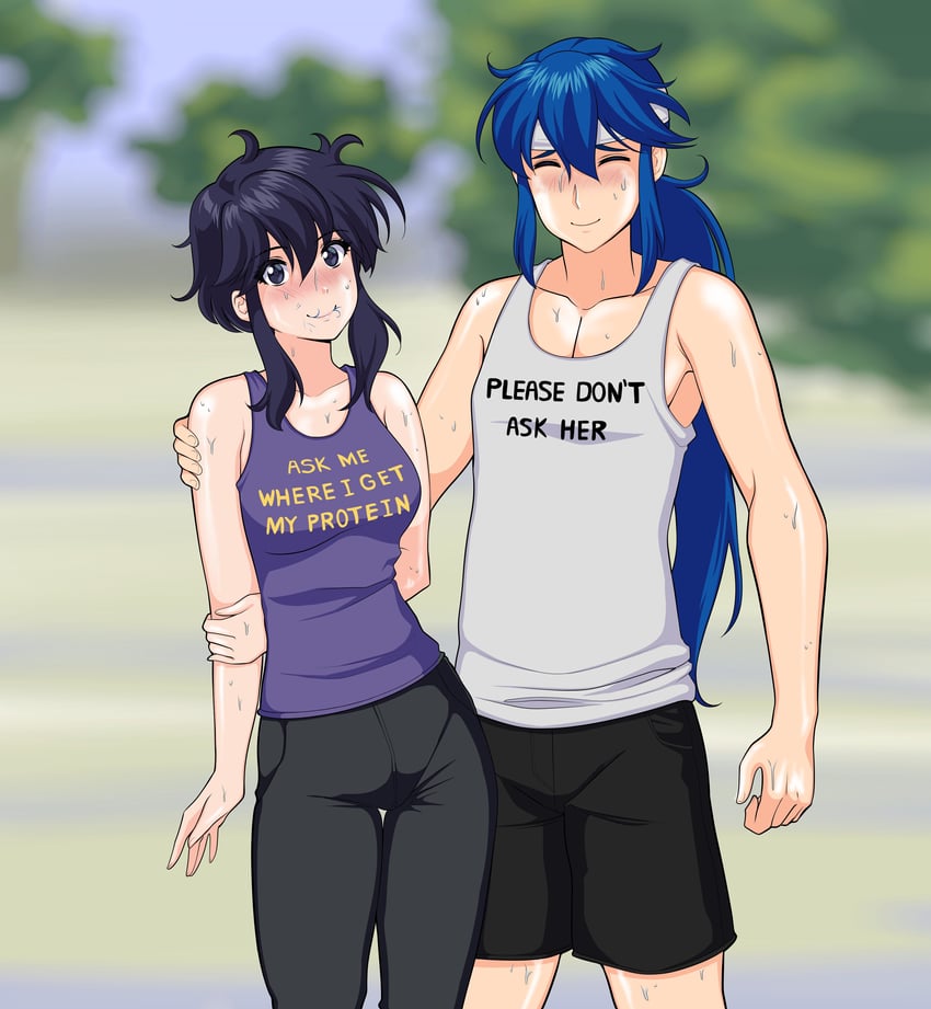 seliph and larcei (fire emblem and 1 more) drawn by rs40uchiha