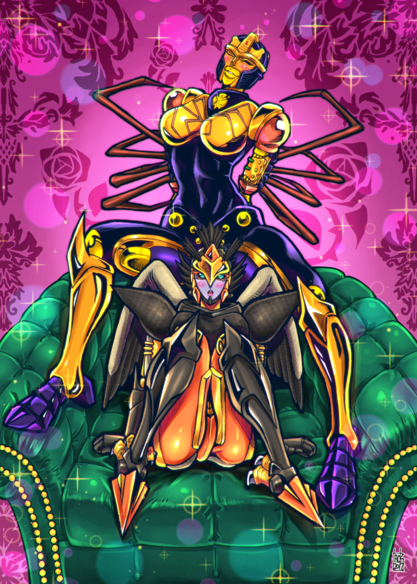 blackarachnia and airazor (transformers and 2 more) drawn by tack_(dnet)