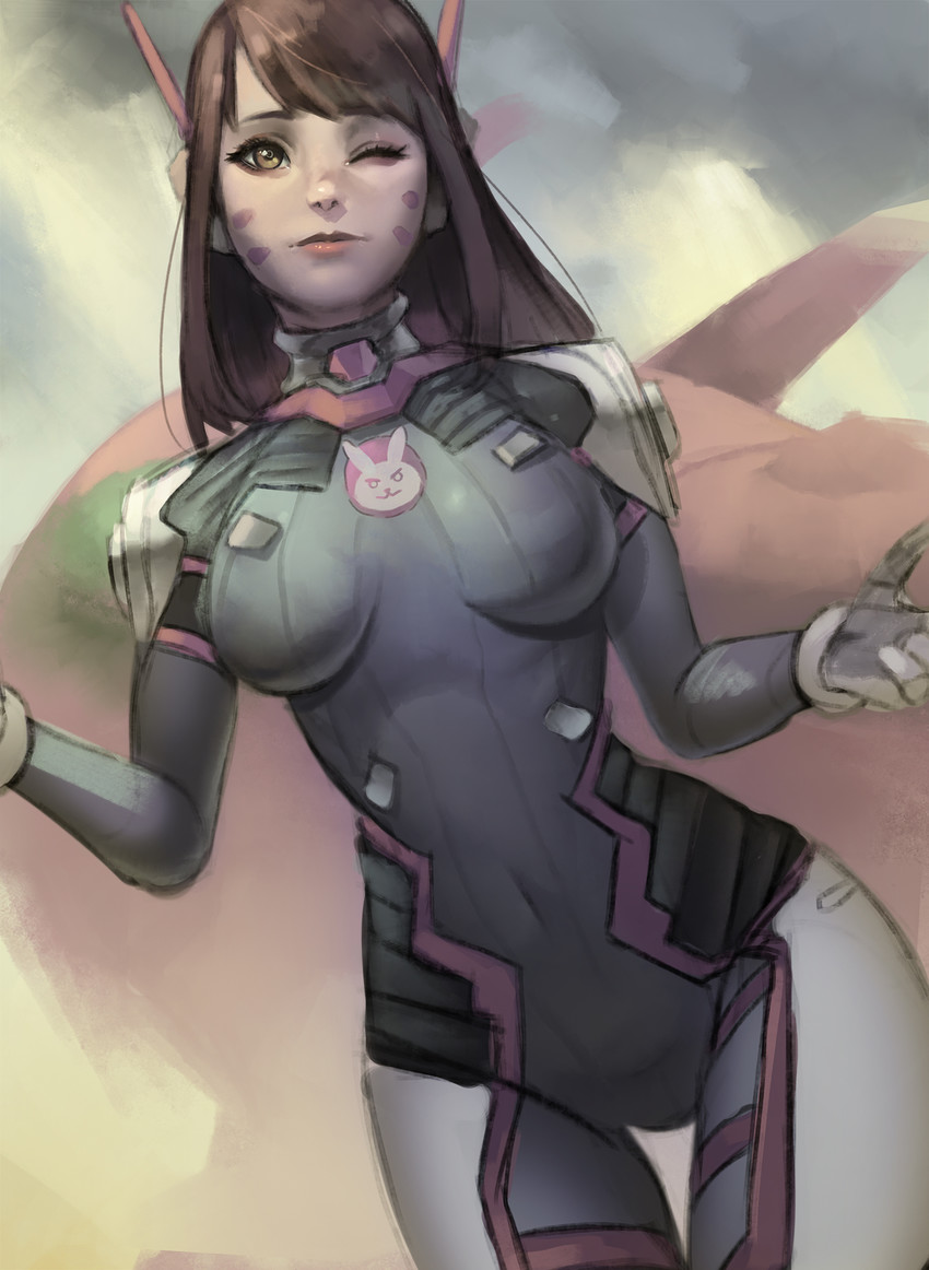 d.va (overwatch and 1 more) drawn by yeedee