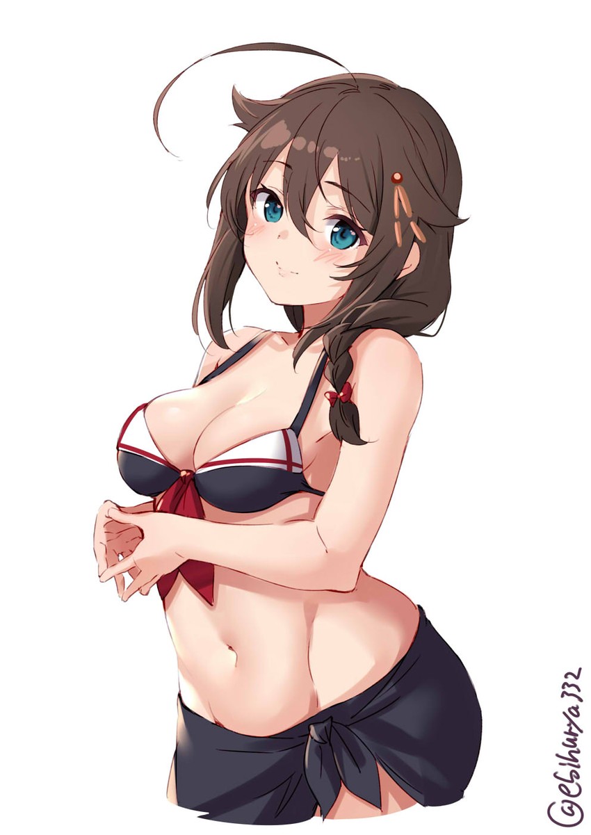 shigure and shigure kai ni (kantai collection) drawn by ebifurya