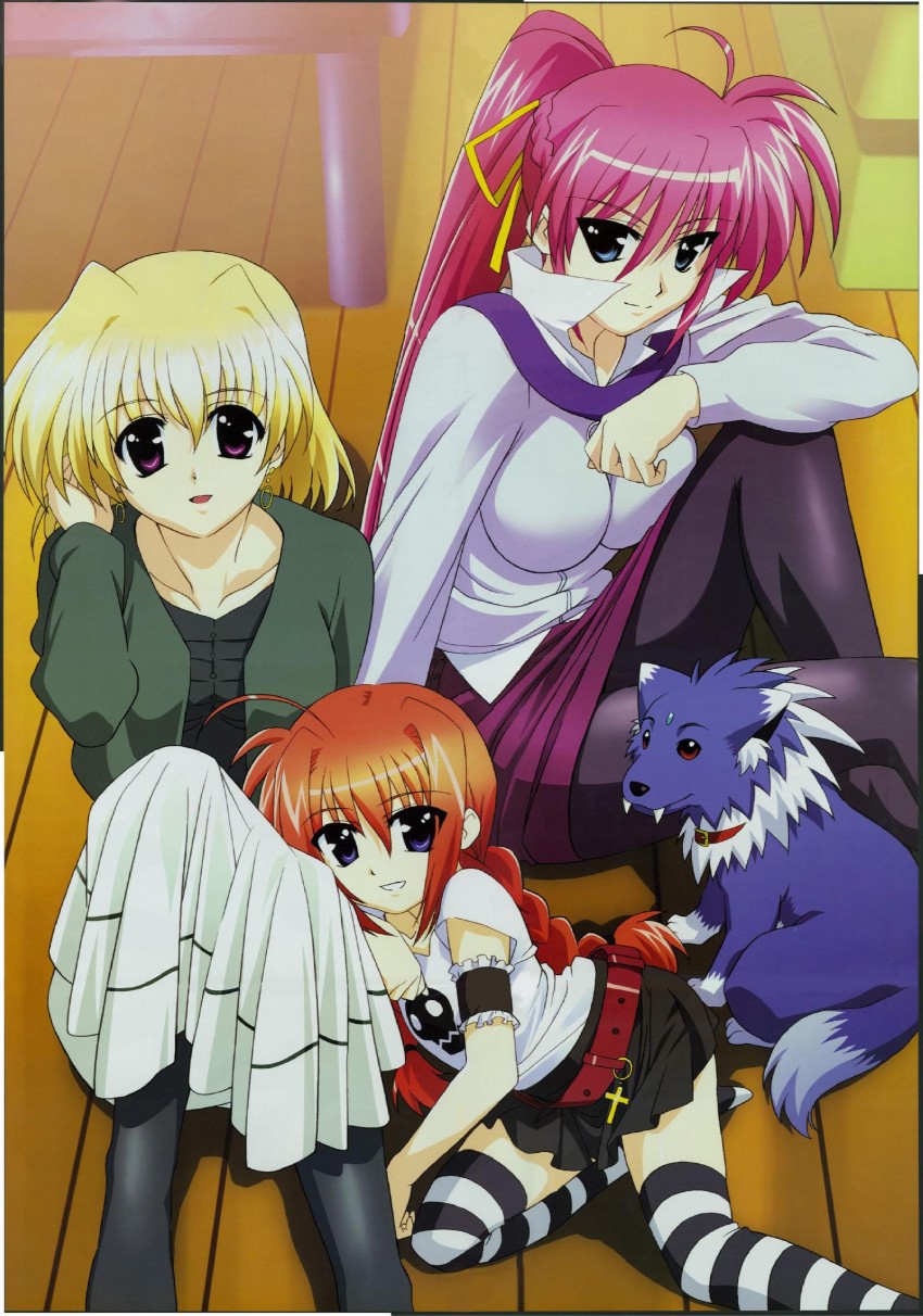 vita, signum, shamal, and zafira (lyrical nanoha and 3 more) drawn by okuda_yasuhiro