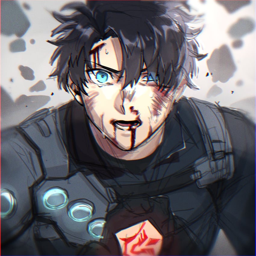 fujimaru ritsuka (fate and 1 more) drawn by es_fthc