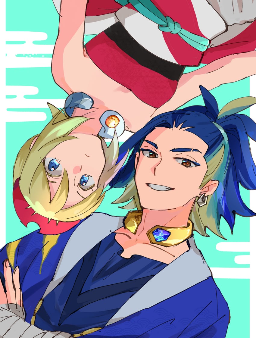 irida and adaman (pokemon and 1 more) drawn by hinata_(ryohinata)