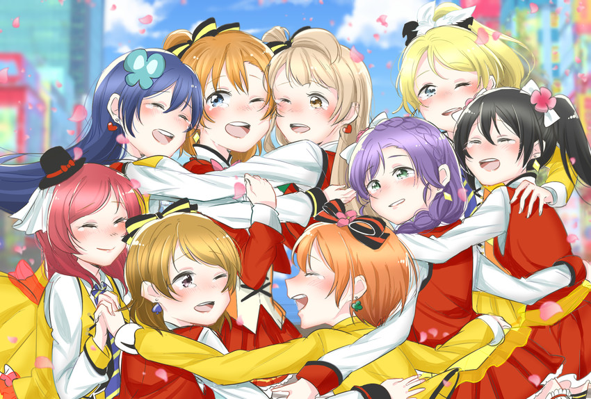 nishikino maki, tojo nozomi, sonoda umi, yazawa nico, ayase eli, and 4 more (love live! and 2 more) drawn by iromikan_(tomomickey)