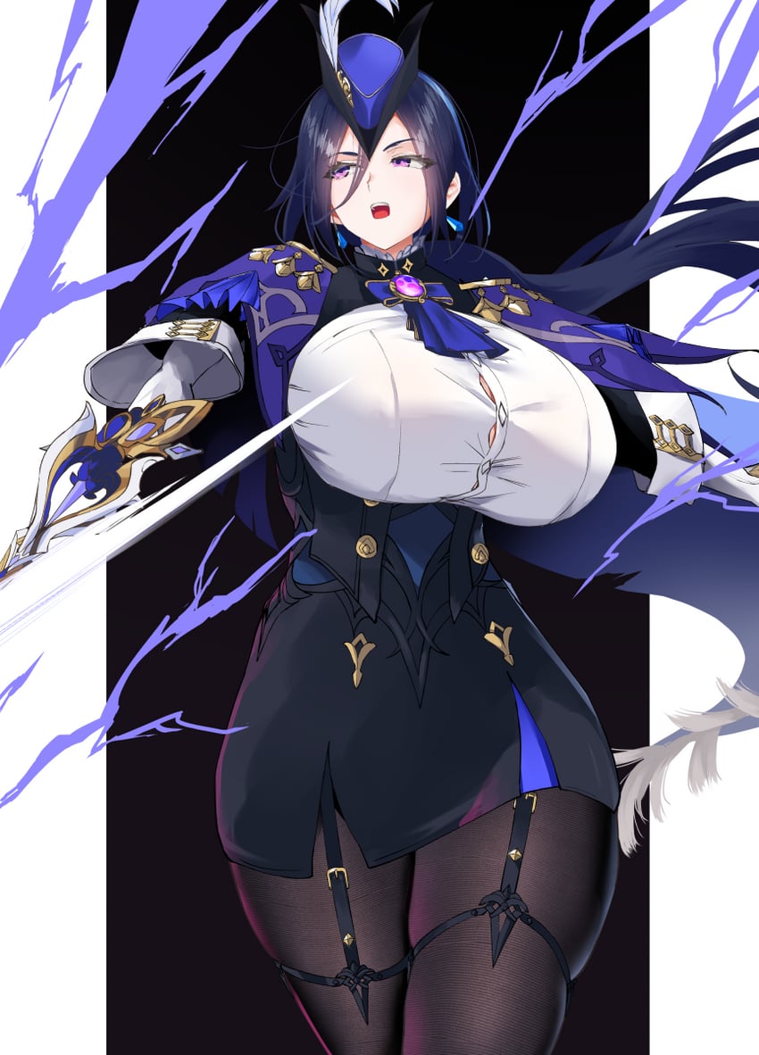 clorinde (genshin impact) drawn by anesaki