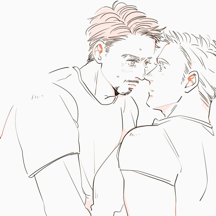 steve rogers and tony stark (marvel and 2 more) drawn by my_3rd