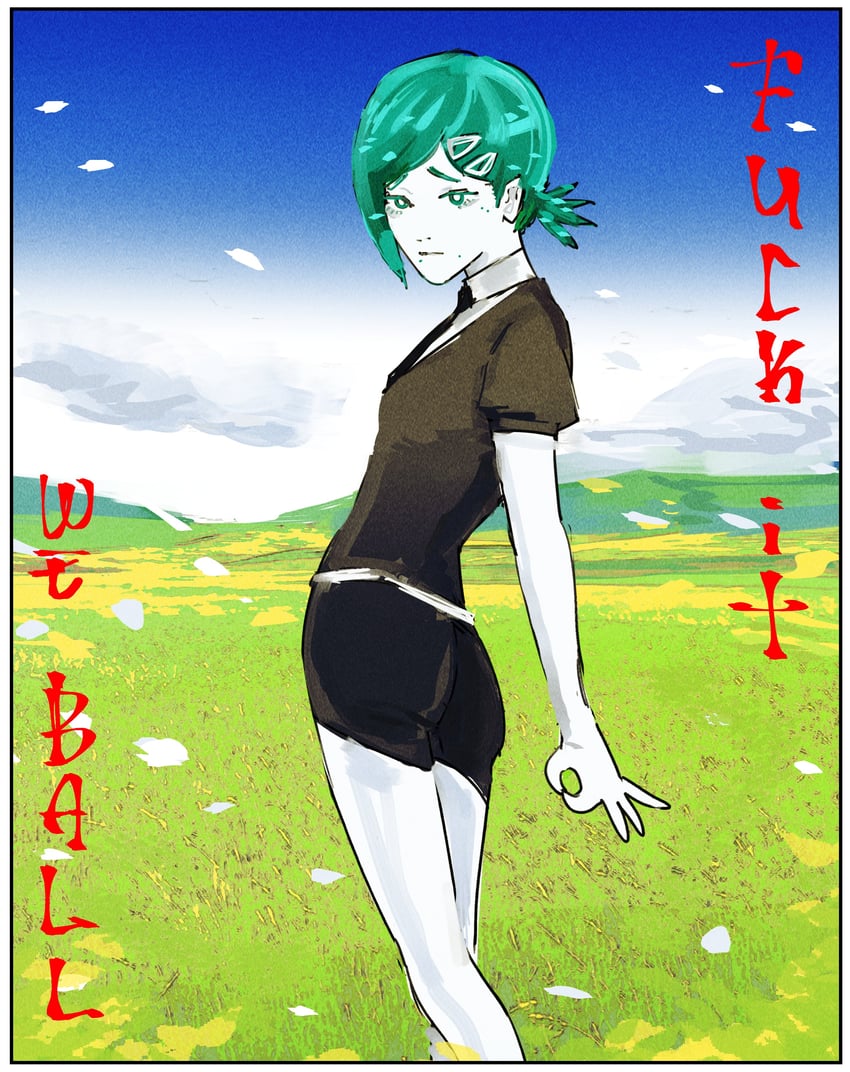 higashiyama kobeni and phosphophyllite (chainsaw man and 1 more) drawn by xyanaid