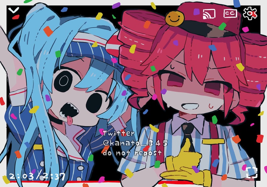 hatsune miku and kasane teto (vocaloid and 3 more) drawn by kanamochi_kanato