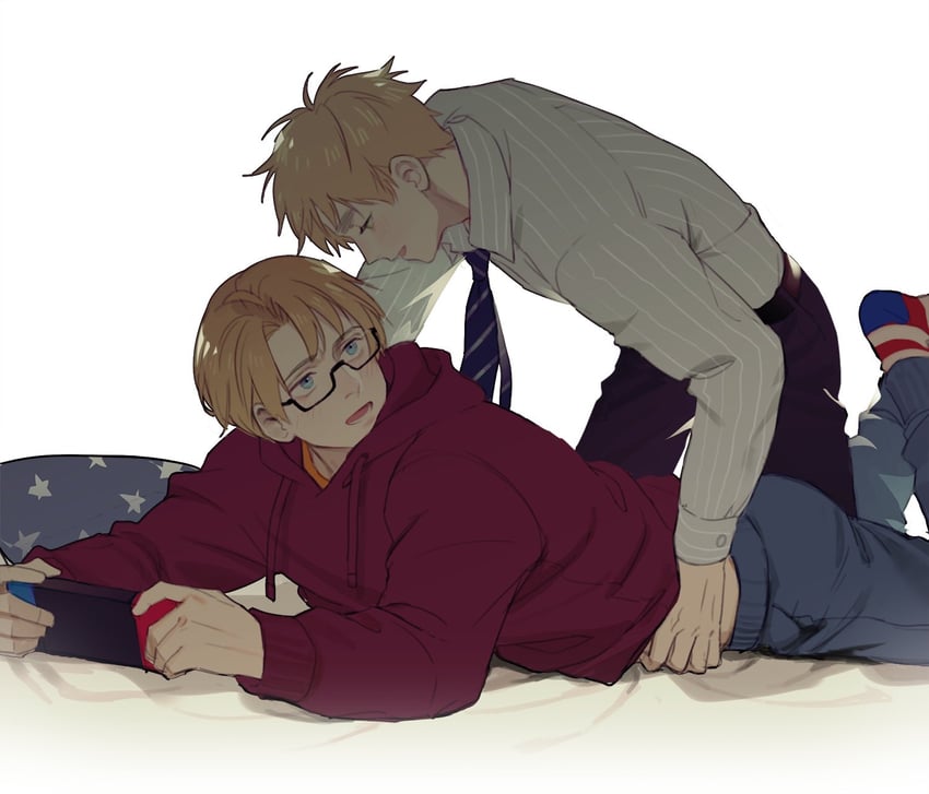 america and united kingdom (axis powers hetalia) drawn by huacai