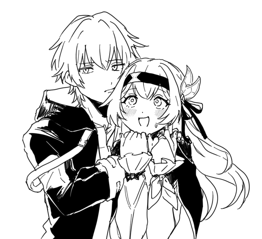trailblazer, firefly, and caelus (honkai and 1 more) drawn by yabu1306