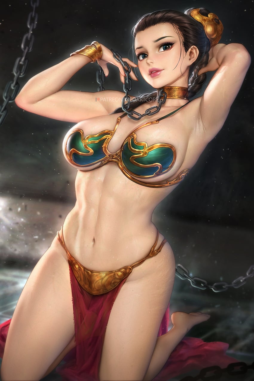 princess leia and huttslayer leia (star wars and 1 more) drawn by neoartcore