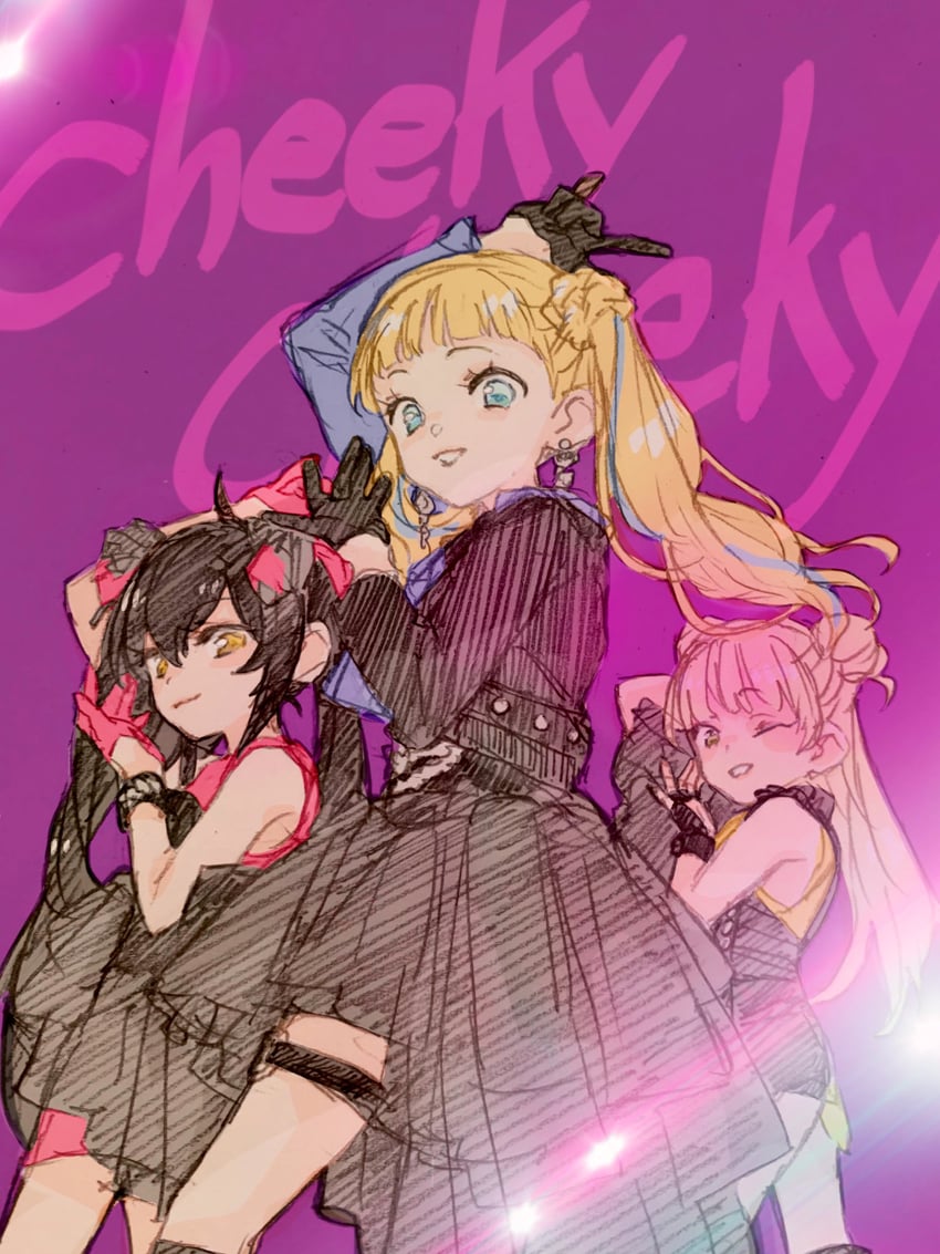 jougasaki rika, matoba risa, and mary cochran (idolmaster and 1 more) drawn by gacho_p