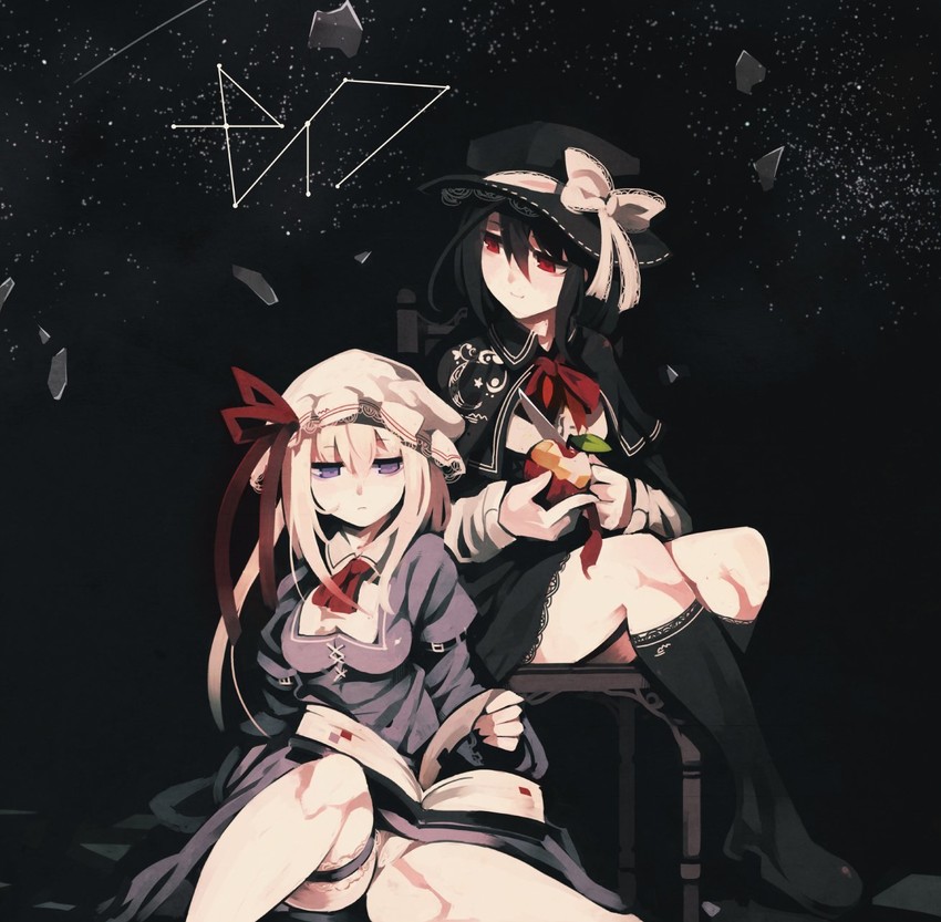 usami renko and maribel hearn (touhou and 1 more) drawn by fuukadia_(narcolepsy)