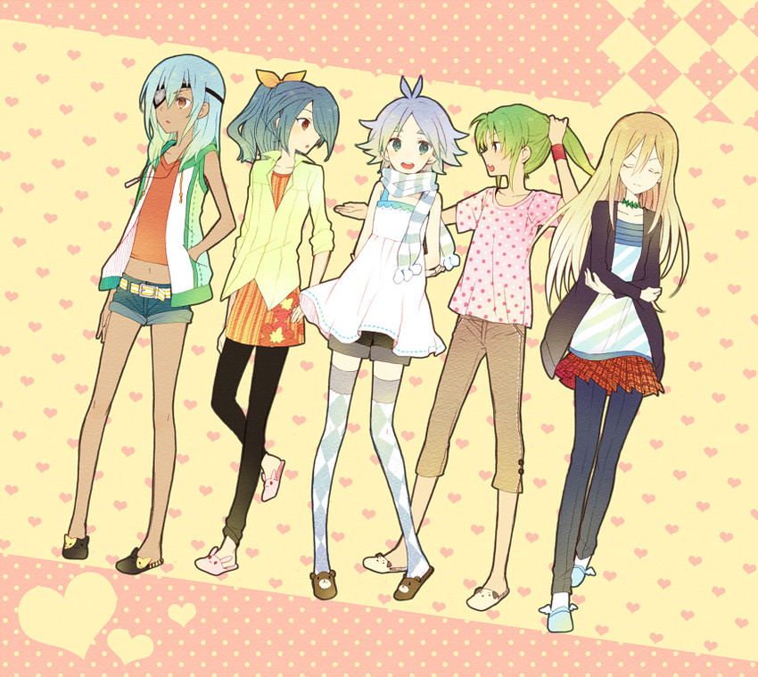 kazemaru ichirouta, afuro terumi, fubuki shirou, sakuma jirou, and midorikawa ryuuji (inazuma eleven) drawn by tayako