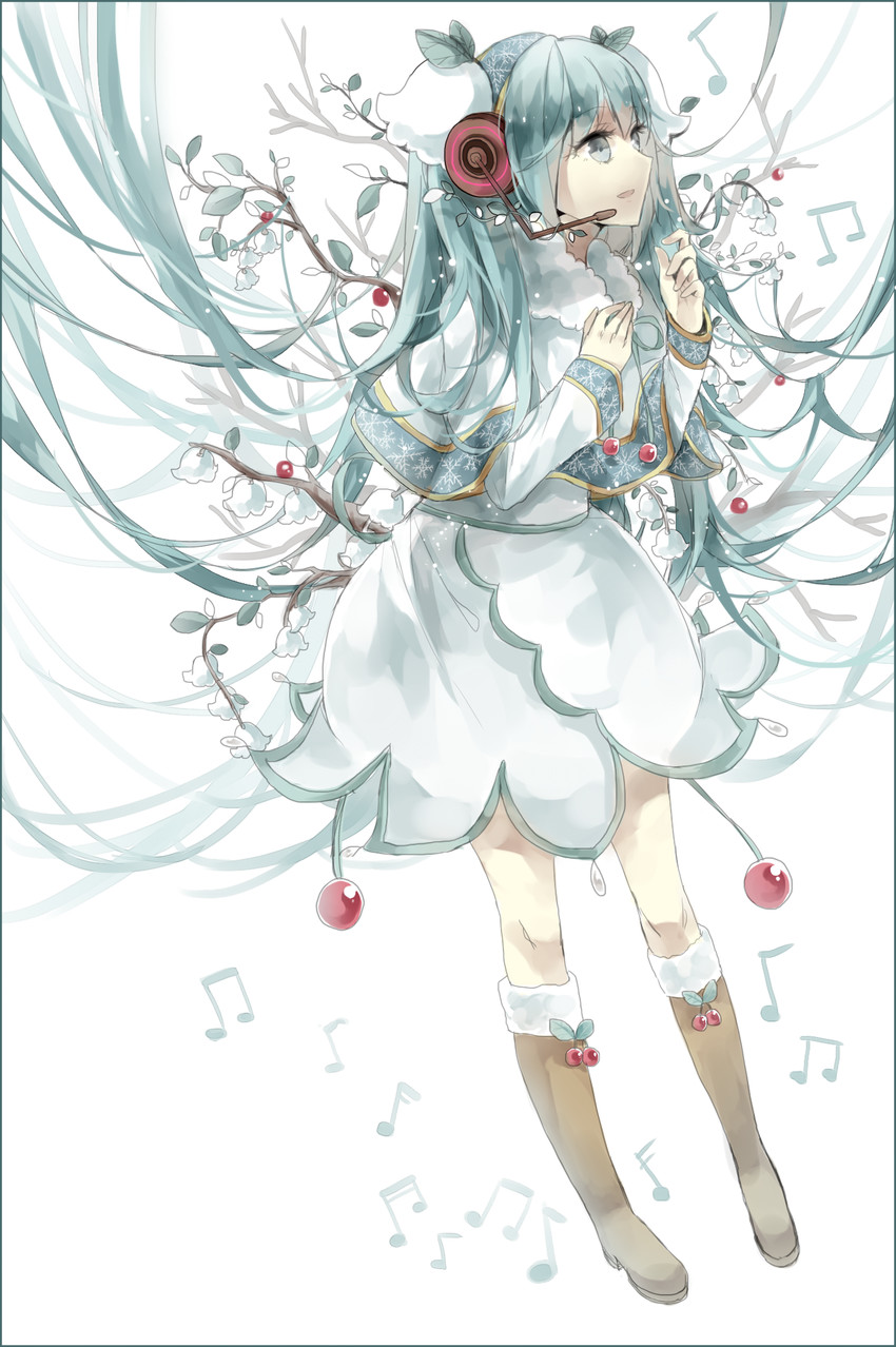 hatsune miku and yuki miku (vocaloid) drawn by cui_(jidanhaidaitang)